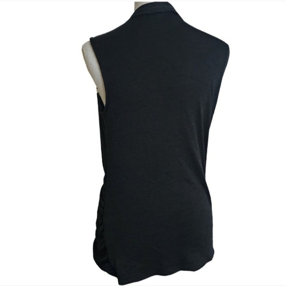 41 Hawthorn Solid Black Sleeveless Blouse Shirt Large - Picture 6 of 6